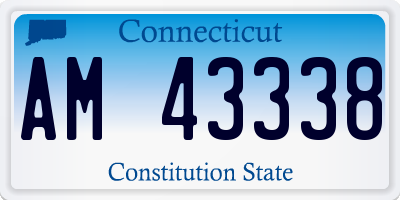 CT license plate AM43338