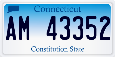 CT license plate AM43352