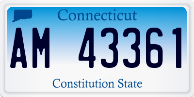 CT license plate AM43361