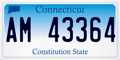 CT license plate AM43364