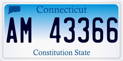 CT license plate AM43366