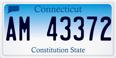 CT license plate AM43372