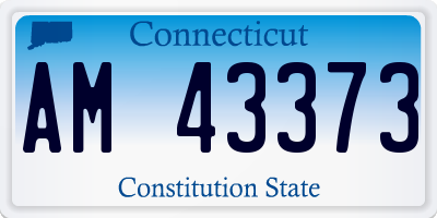 CT license plate AM43373