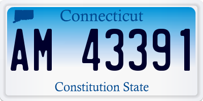 CT license plate AM43391