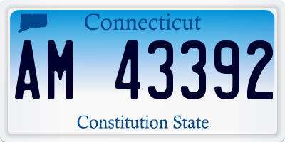 CT license plate AM43392