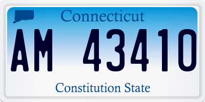 CT license plate AM43410