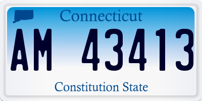 CT license plate AM43413