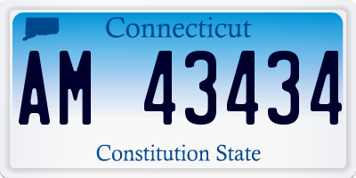 CT license plate AM43434