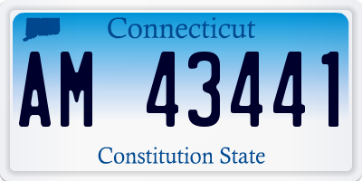 CT license plate AM43441