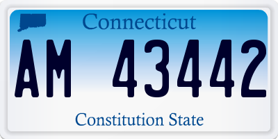 CT license plate AM43442