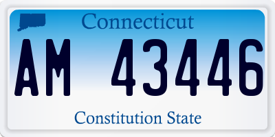 CT license plate AM43446