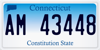 CT license plate AM43448