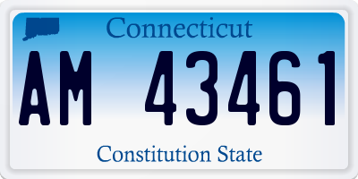 CT license plate AM43461