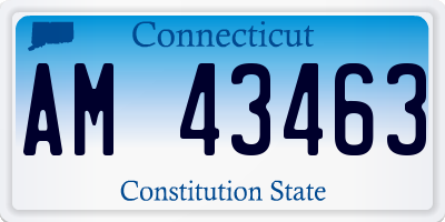 CT license plate AM43463