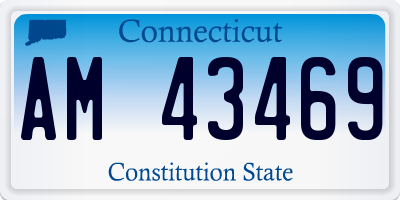 CT license plate AM43469