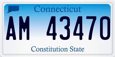 CT license plate AM43470