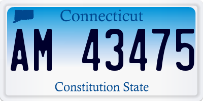 CT license plate AM43475