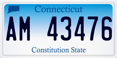 CT license plate AM43476
