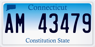 CT license plate AM43479
