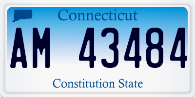 CT license plate AM43484
