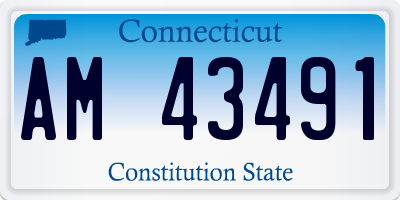 CT license plate AM43491