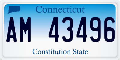 CT license plate AM43496