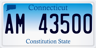 CT license plate AM43500