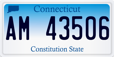 CT license plate AM43506