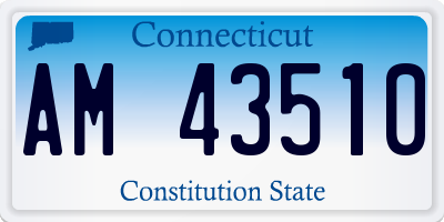 CT license plate AM43510