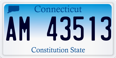 CT license plate AM43513