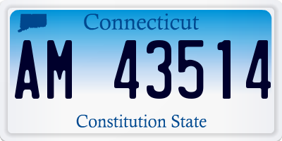CT license plate AM43514