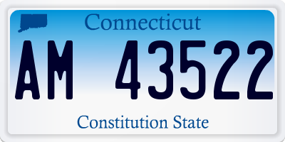 CT license plate AM43522