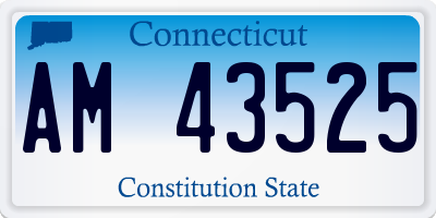 CT license plate AM43525