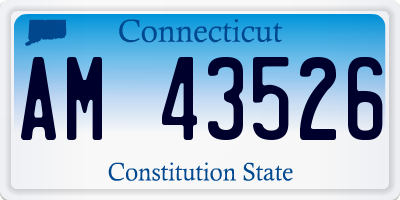 CT license plate AM43526