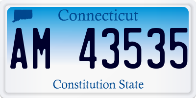 CT license plate AM43535