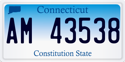 CT license plate AM43538
