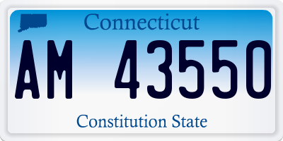 CT license plate AM43550