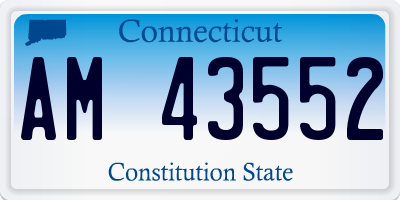 CT license plate AM43552