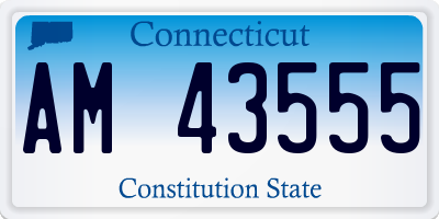 CT license plate AM43555