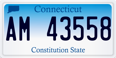 CT license plate AM43558