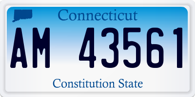 CT license plate AM43561