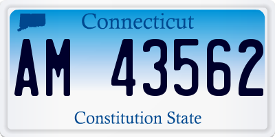 CT license plate AM43562