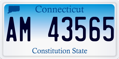 CT license plate AM43565