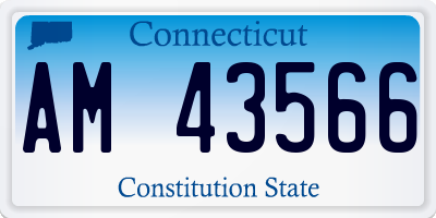 CT license plate AM43566