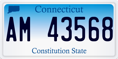 CT license plate AM43568
