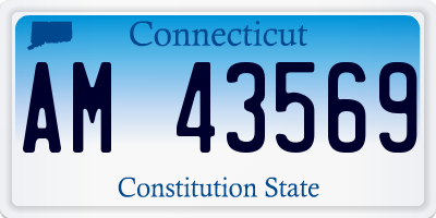 CT license plate AM43569