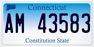 CT license plate AM43583