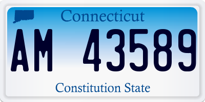 CT license plate AM43589