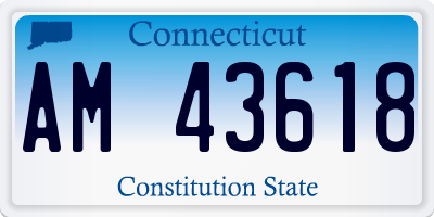 CT license plate AM43618