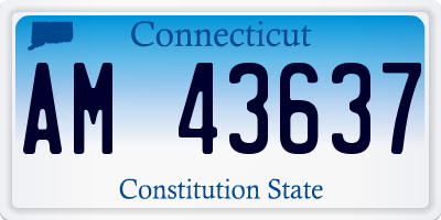 CT license plate AM43637